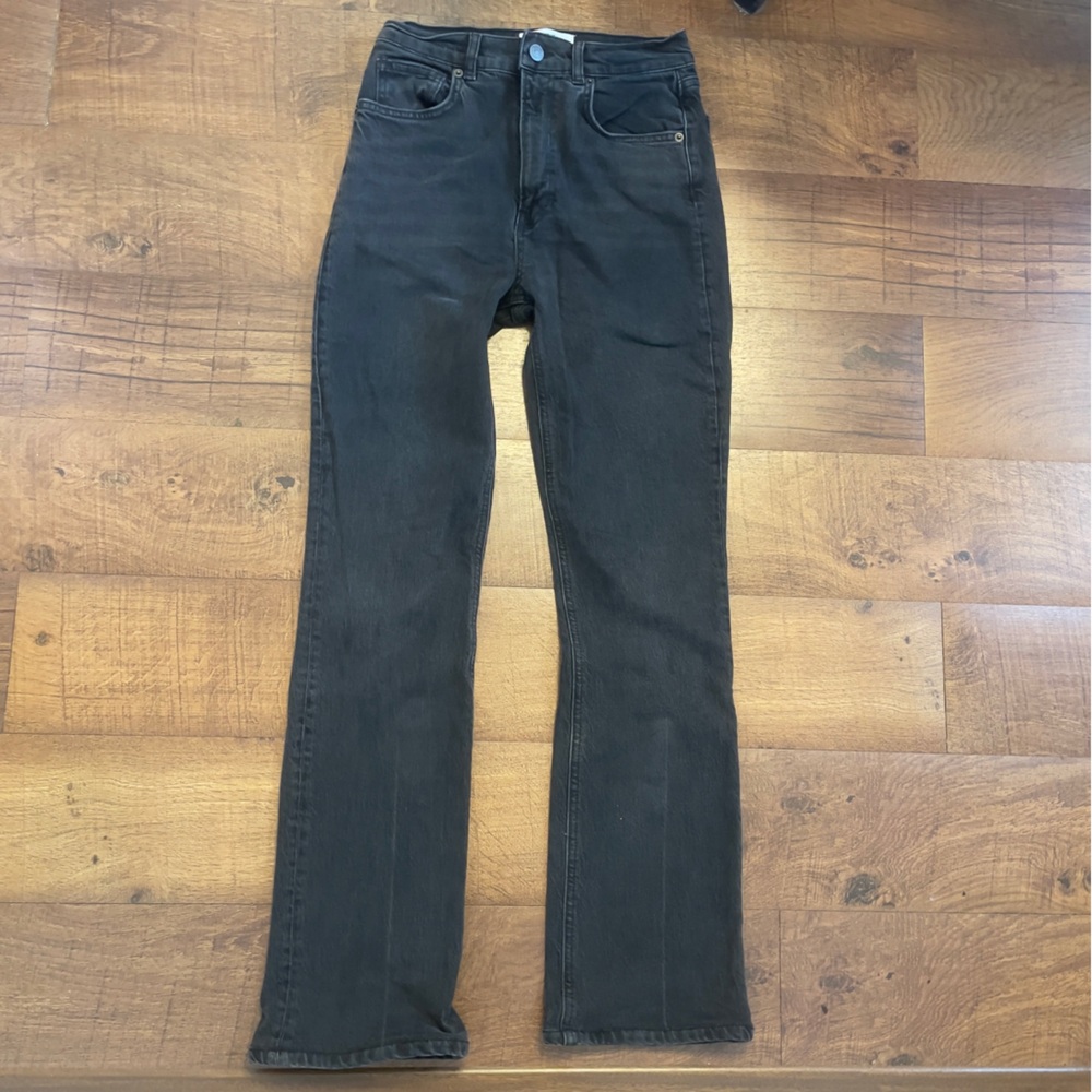 Reformation Black Straight Leg Jeans